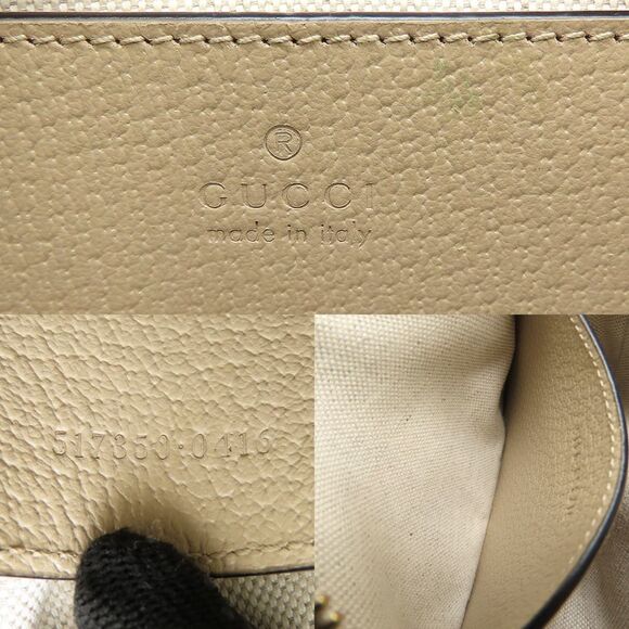 GUCCI Authentic Cream Leather Shoulder Bag - Picture 9 of 10